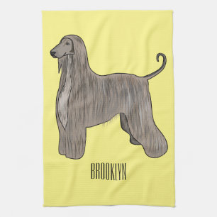 Linge De Cuisine Illustration d'un chien hound afghan