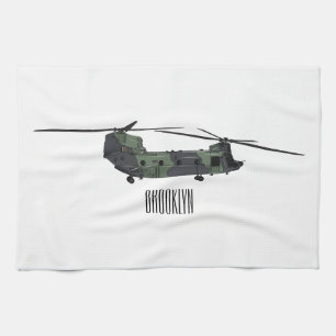 Linge De Cuisine Illustration d'un hélicoptère de l'armée de Chinoo