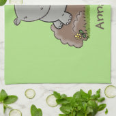 Linge De Cuisine Illustration d'un petit rhinocéros (Plié)