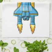 Linge De Cuisine Illustration d'un vaisseau de fusées (Plié)