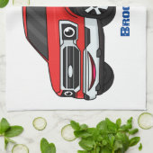 Linge De Cuisine Illustration d'une camionnette rouge mou (Plié)