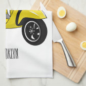 Linge De Cuisine Illustration d'une moto cyclable (Quart Plié)
