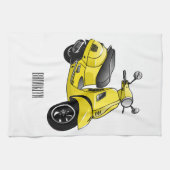 Linge De Cuisine Illustration d'une moto cyclable (Horizontal)