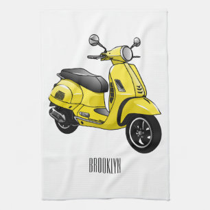 Linge De Cuisine Illustration d'une moto cyclable