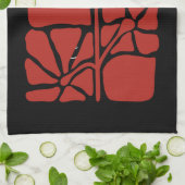 Linge De Cuisine Illustration florale d'art (Plié)