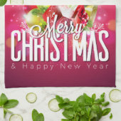 Linge De Cuisine Illustration graphique moderne de Noël rouge (Plié)