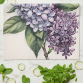 Linge De Cuisine Illustration Lilacs Purple Lilac Bush (Plié)