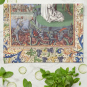Linge De Cuisine Illustration médiévale de saint Bernard de Clairva (Plié)