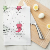 Linge De Cuisine Illustration mignonne de taco (Quart Plié)