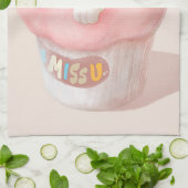 Linge De Cuisine Illustration Miss You Cupcake (Plié)