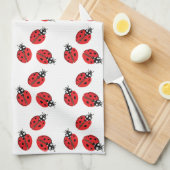 Linge De Cuisine Illustration Red Lady Bug (Quart Plié)