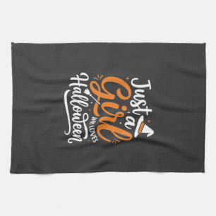 Linge De Cuisine Illustration vectorielle Halloween Juste Une Fille