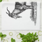 Linge De Cuisine Illustration vintage de chèvre domestique - (Plié)