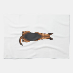 Linge De Cuisine Illustration vintage de chien de berger allemand v