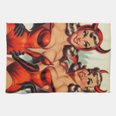 Linge De Cuisine Illustration vintage Devil Girls (Horizontal)