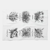 Linge De Cuisine Illustrations botaniques (Horizontal)