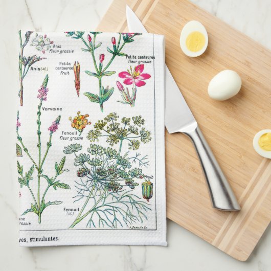 Linge De Cuisine Illustrations botaniques (Quart Plié)