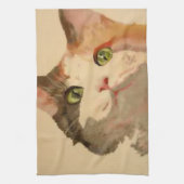 Linge De Cuisine I'm All Ears : Calico Cat Portrait (Vertical)