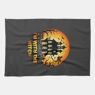 Linge De Cuisine Im Witch Maison Hantée Pleine Lune Citrouilles