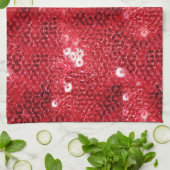 Linge De Cuisine Image Motif de la séquence rouge Faux (Plié)