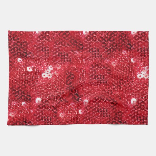 Linge De Cuisine Image Motif de la séquence rouge Faux (Horizontal)