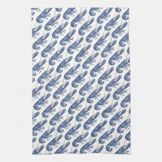 Linge De Cuisine Image rétro vintage homard bleu