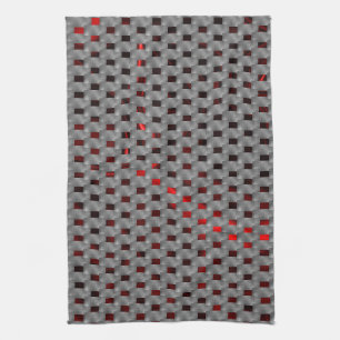 Linge De Cuisine Image rouge sous plaques grises, formes rectangula
