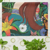 Linge De Cuisine Imaginaire d'elfe vert (Plié)