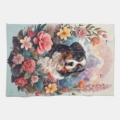 Linge De Cuisine imaginaire floral 3D Bernese Mountain Dog Birds Vi (Horizontal)