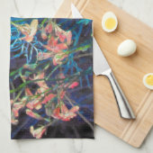 Linge De Cuisine Imaginaire floral Abstrait (Quart Plié)