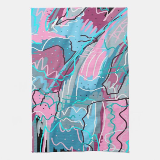 Linge De Cuisine Impression Abstraite des eaux de printemps (Vertical)