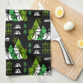 Linge De Cuisine Impression actuelle sur le thème du vélo (Quart Plié)