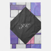 Linge De Cuisine Impression blanc rose rose clair (Vertical)