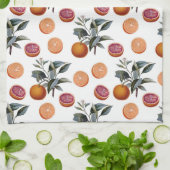 Linge De Cuisine Impression botanique de citrus (Plié)