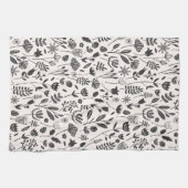 Linge De Cuisine Impression botanique folklorique (Horizontal)