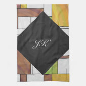 Linge De Cuisine Impression Brown jaune vert (Vertical)