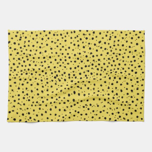 Linge De Cuisine Impression Cheetah en couleur naturelle (Horizontal)