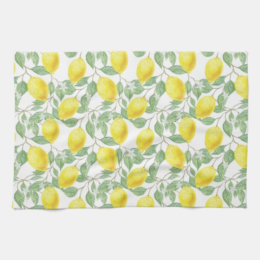 Linge De Cuisine Impression citron (Horizontal)