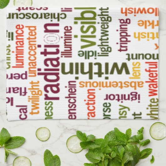 Linge De Cuisine Impression Cloud Word clair (Plié)