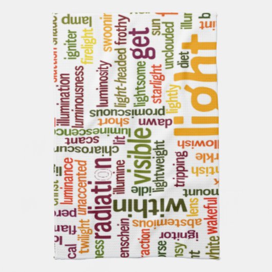 Linge De Cuisine Impression Cloud Word clair (Vertical)