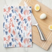 Linge De Cuisine Impression d'animal Bleu Blanc Rouge (Quart Plié)