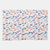 Linge De Cuisine Impression d'animal Bleu Blanc Rouge (Horizontal)