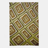 Linge De Cuisine Impression d'architecture verte et Brown (Vertical)