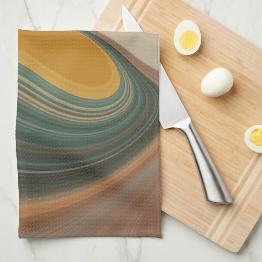 Linge De Cuisine Impression d'art Abstrait rétroactif (Quart Plié)