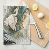 Linge De Cuisine Impression d'art de la nature Héron, Cigogne et Gr (Quart Plié)