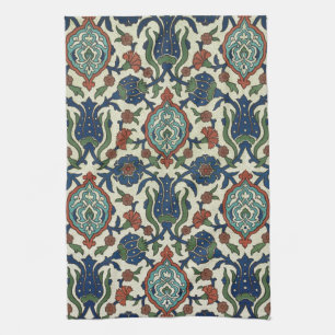 Linge De Cuisine Impression d'art floral géométrique arabe vintage