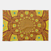 Linge De Cuisine Impression d'art Kaleidoscope d'or (Horizontal)