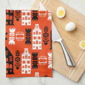 Linge De Cuisine Impression d'art populaire hollandais Pays-Bas (Quart Plié)