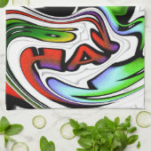 Linge De Cuisine Impression d'art profil Abstrait (Plié)