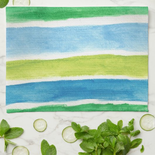 Linge De Cuisine Impression d'art Sea Strips (Plié)